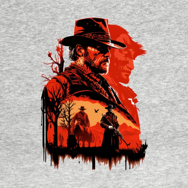 Red Dead Redemption 2 Crowboy T-shirt & Accessories gaming Gift ideas by MIRgallery